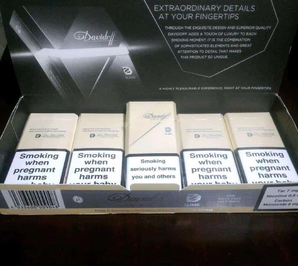 thuốc davidoff gold slims